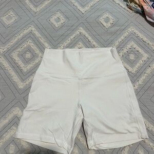 Lululemon Athletica White Bike Shorts